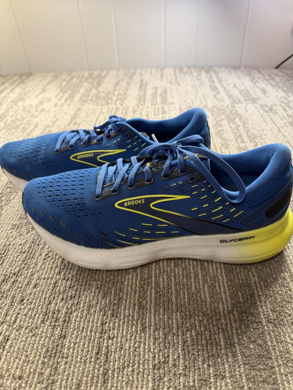Brooks Glycerin 20 Shoes Mens Size 11.5 Blue Running Sneakers 1103821D482